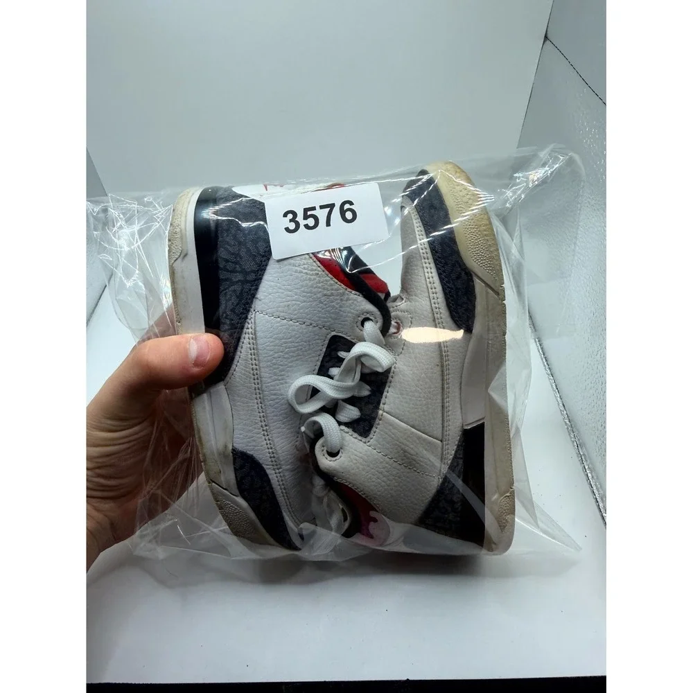 Nike Air Jordan 3 Retro DB0443-100 Kids US 2 Sneakers‎ White Lifestyle Shoes